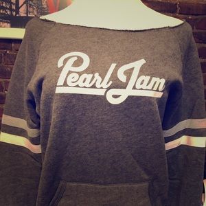 Pearl Jam Off the Shoulder Sweatshirt